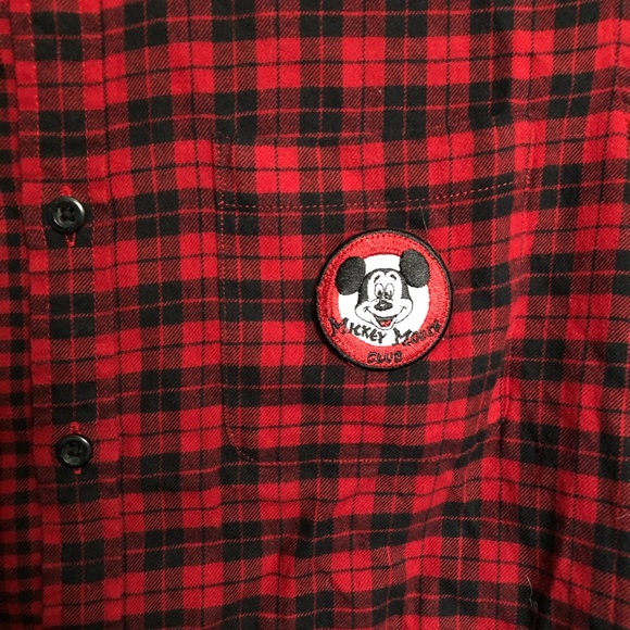 Disney Mickey Mouse youth plaid button down - Picture 2 of 5
